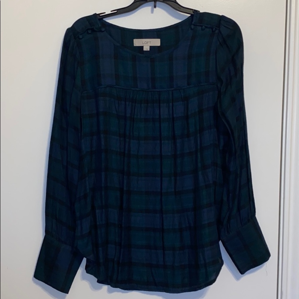 LOFT Plaid Top